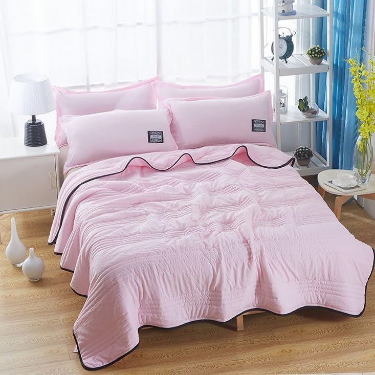 Zumylea Comfy Sleepers Cooling Blanket, Cooling Blankets for Hot Sleeper, Comfy Sleepers Ice Cool Calming Blanket, Soft and Skin-Friendly Summer Quilt (Light Pink, L(180cm*200cm/72inx79in)) — image 1