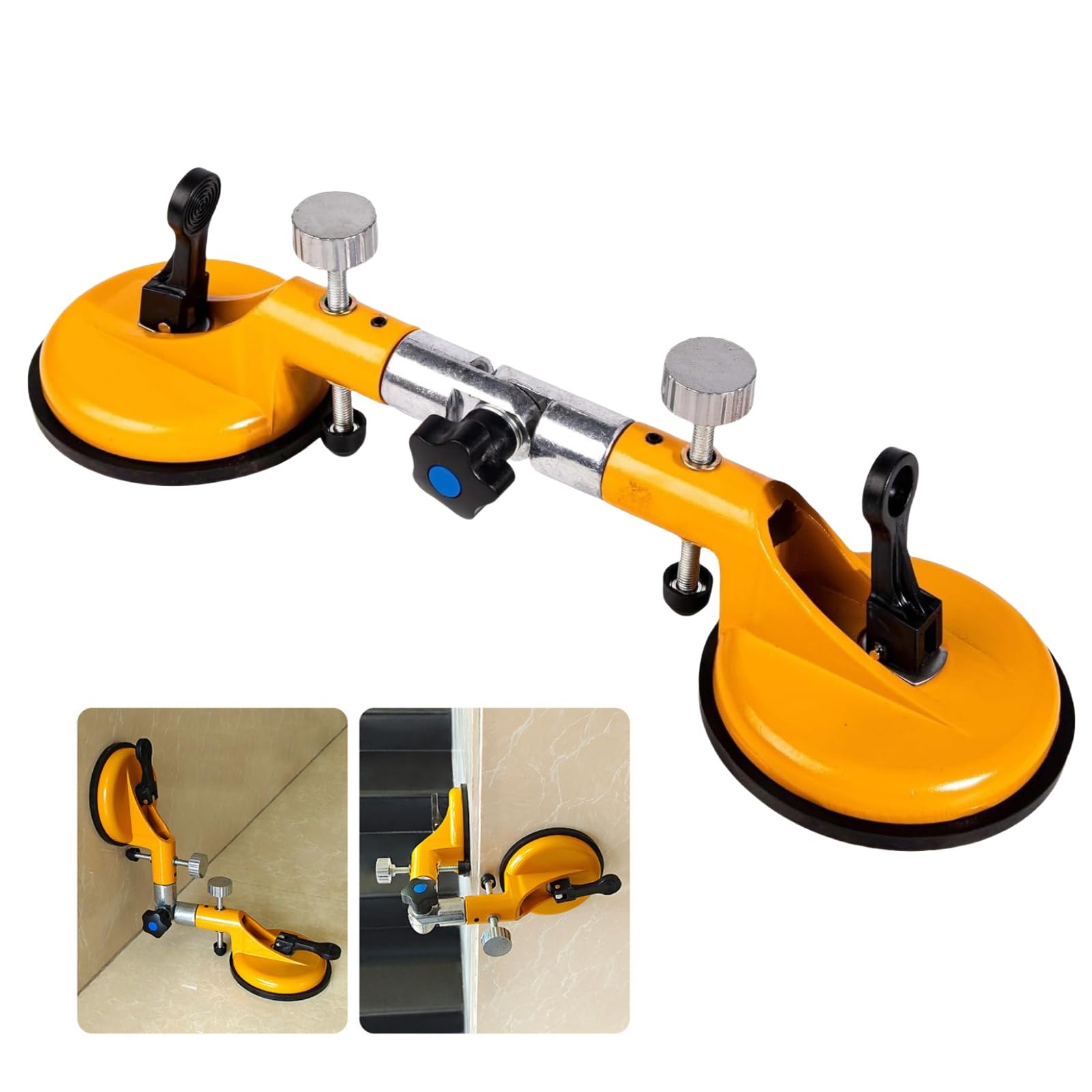 Ssumght5 Inch Seamless Seam Setter with 90-270 Degree Adjustable Vacuum Suction Cups for Seam Joining Leveling, Professional Solid Countertop Installation Tool for Granite, Stone, Marble, Slab
