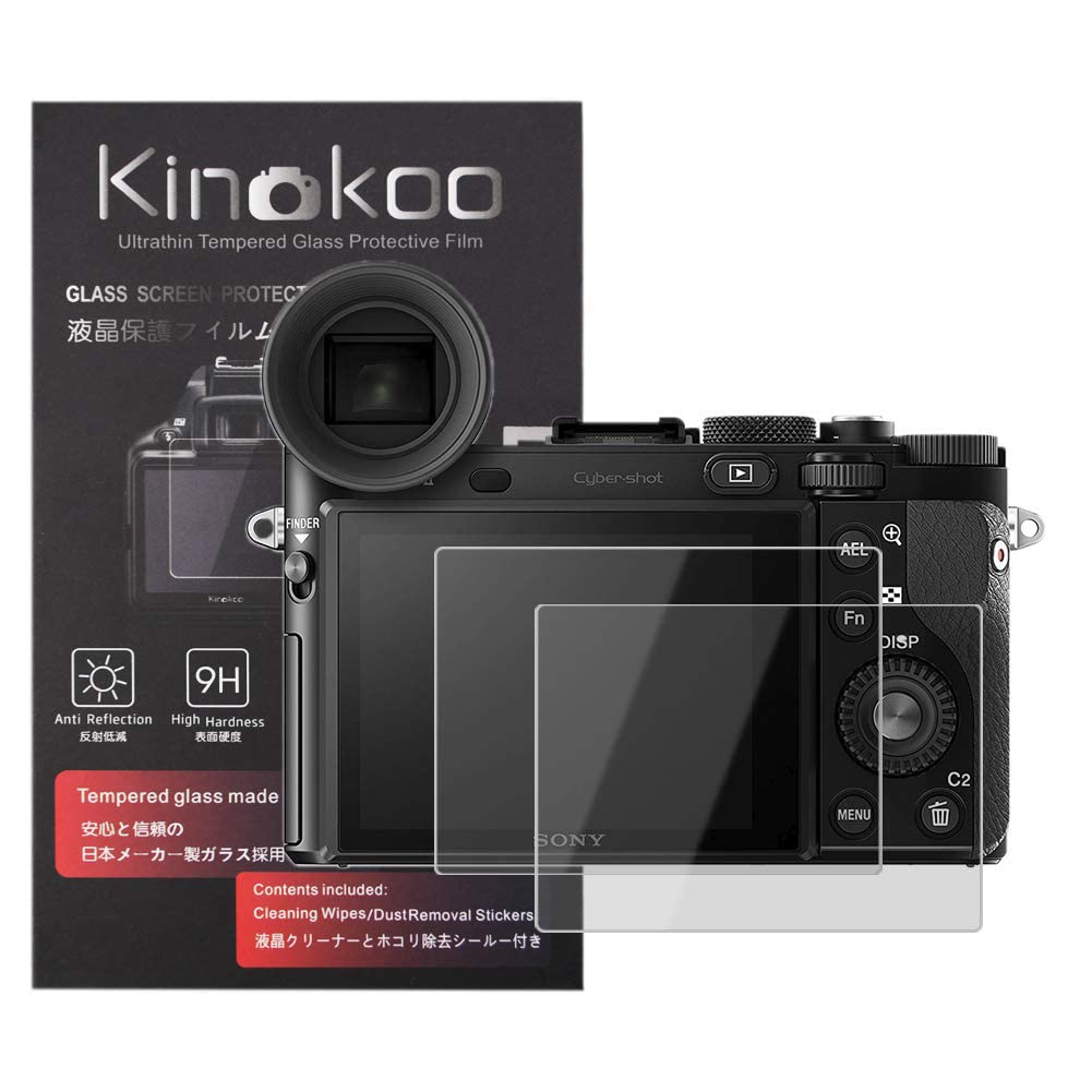 kinokoo Tempered Glass Film for SONY DSC-RX1/RX1R/RX1RM2 Crystal Clear Film Sony RX1 RX1R/Sony RX1R II Screen Protector Bubble-free/Anti-scratch(2