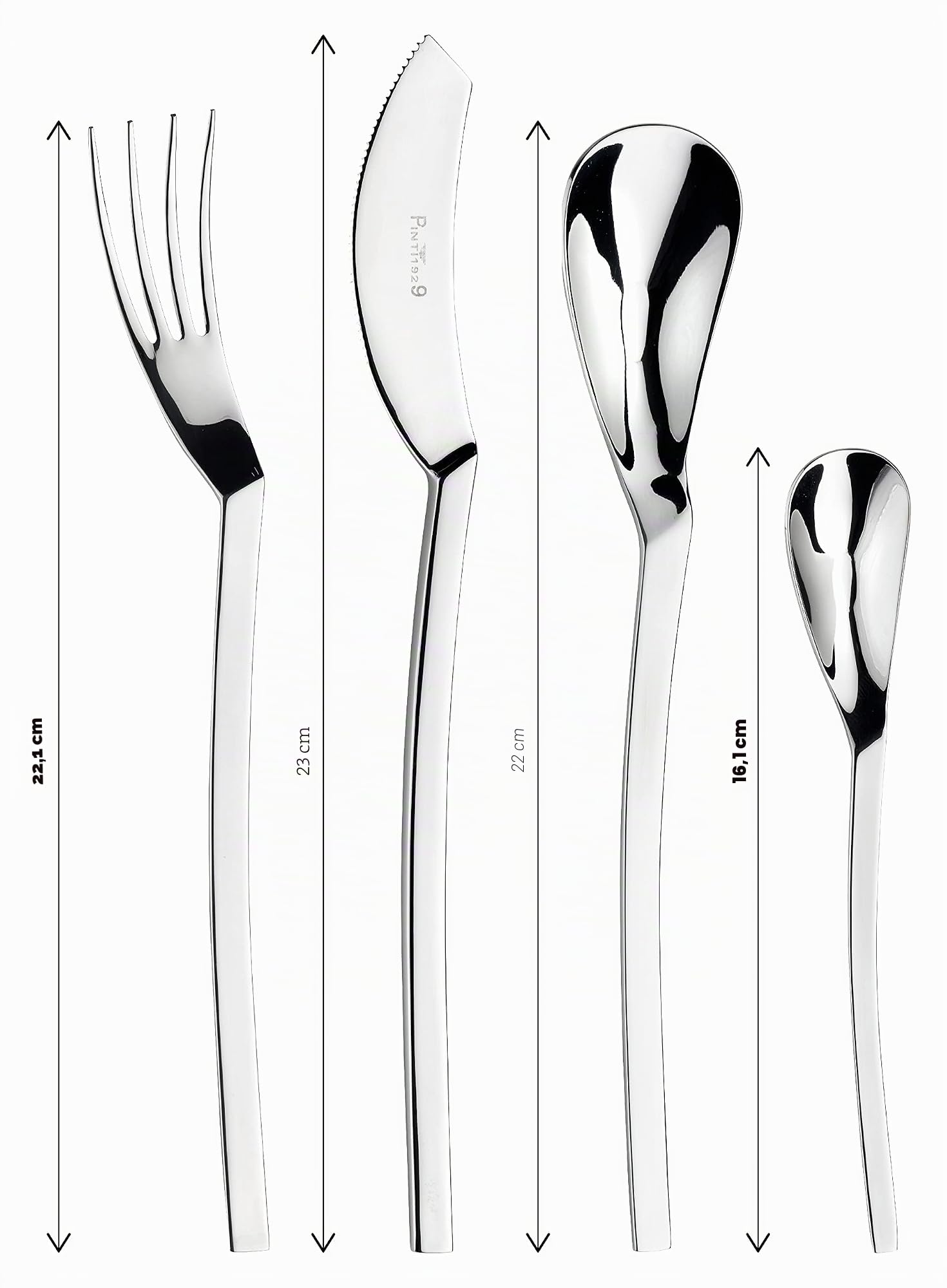 Pintinox 24-teiliges Besteck-Set, Serie Archi, aus nickelfreiem Edelstahl, Geschenkschachtel