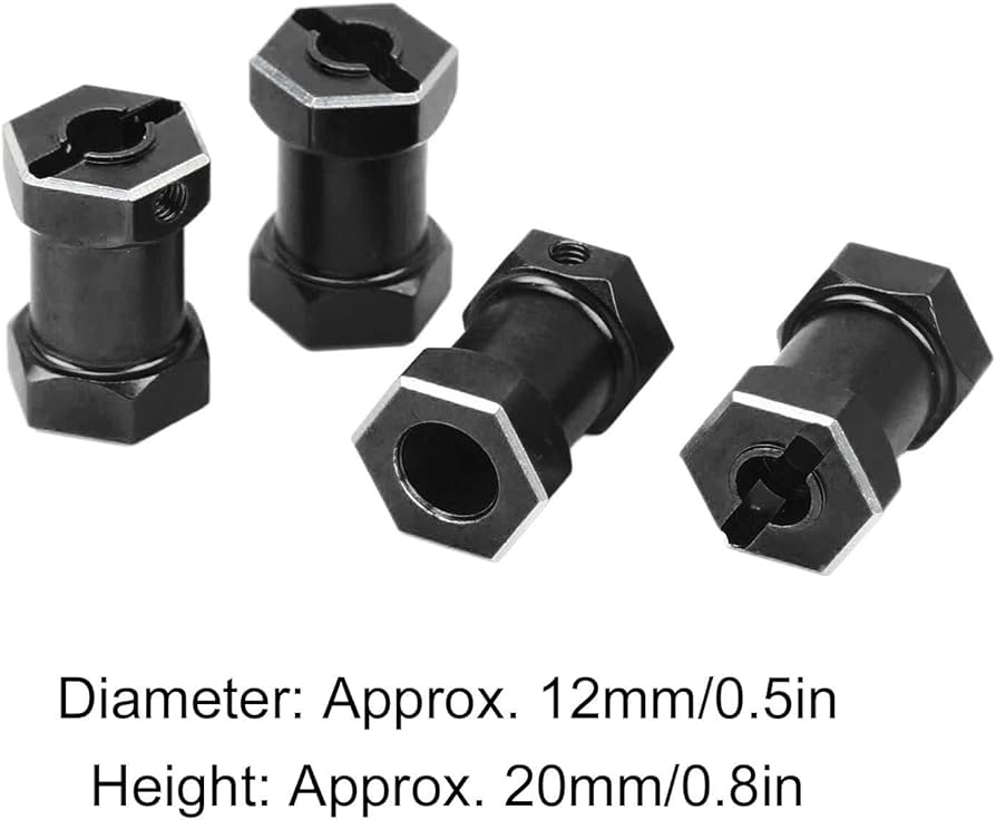Amazon | 4個 12mm RCホイール 六角ハブ 20mmオフセット延長