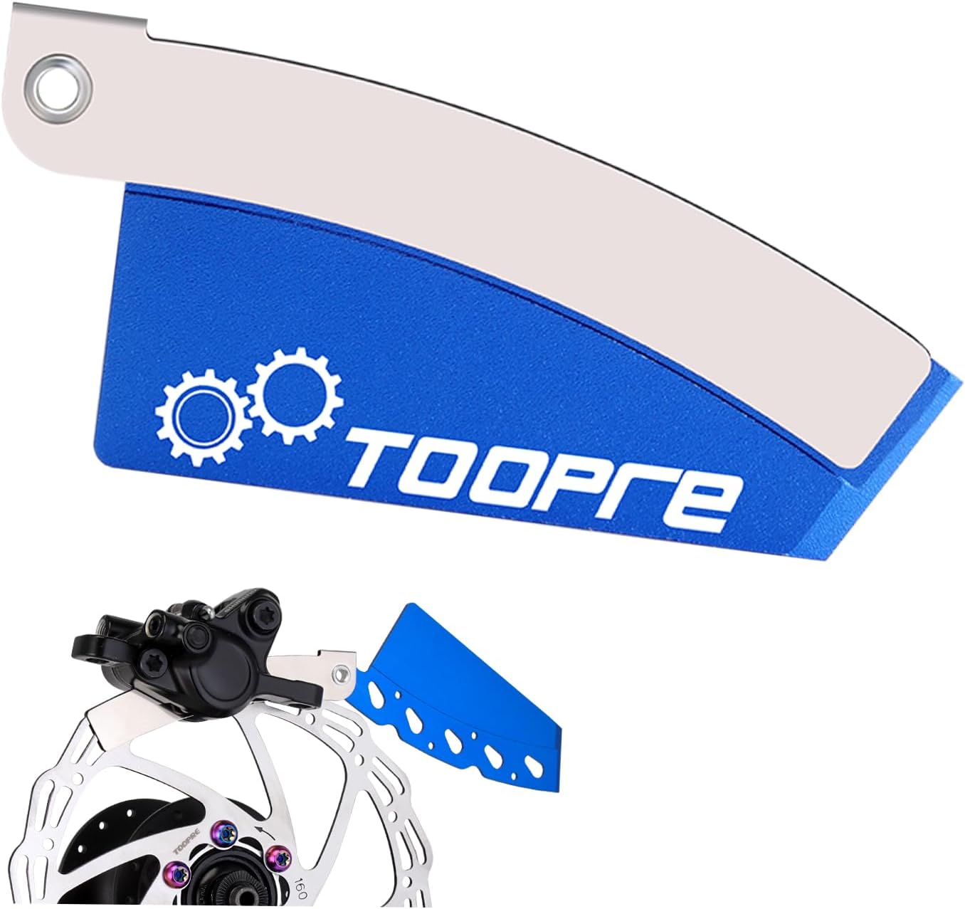 Bike Brake Pad & Rotor Alignment Tool for Hydraulic Disc Brakes, CNC Aluminum Alloy + 304 Stainless Steel, Foldable Design, Caliper Adjustment Tool, Blue