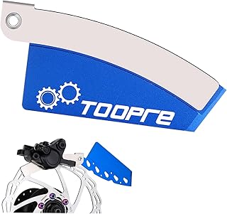 Bike Brake Pad & Rotor Alignment Tool for Hydraulic Disc Brakes, CNC Aluminum Alloy + 304 Stainless Steel, Foldable Design, Caliper Adjustment Tool, Blue