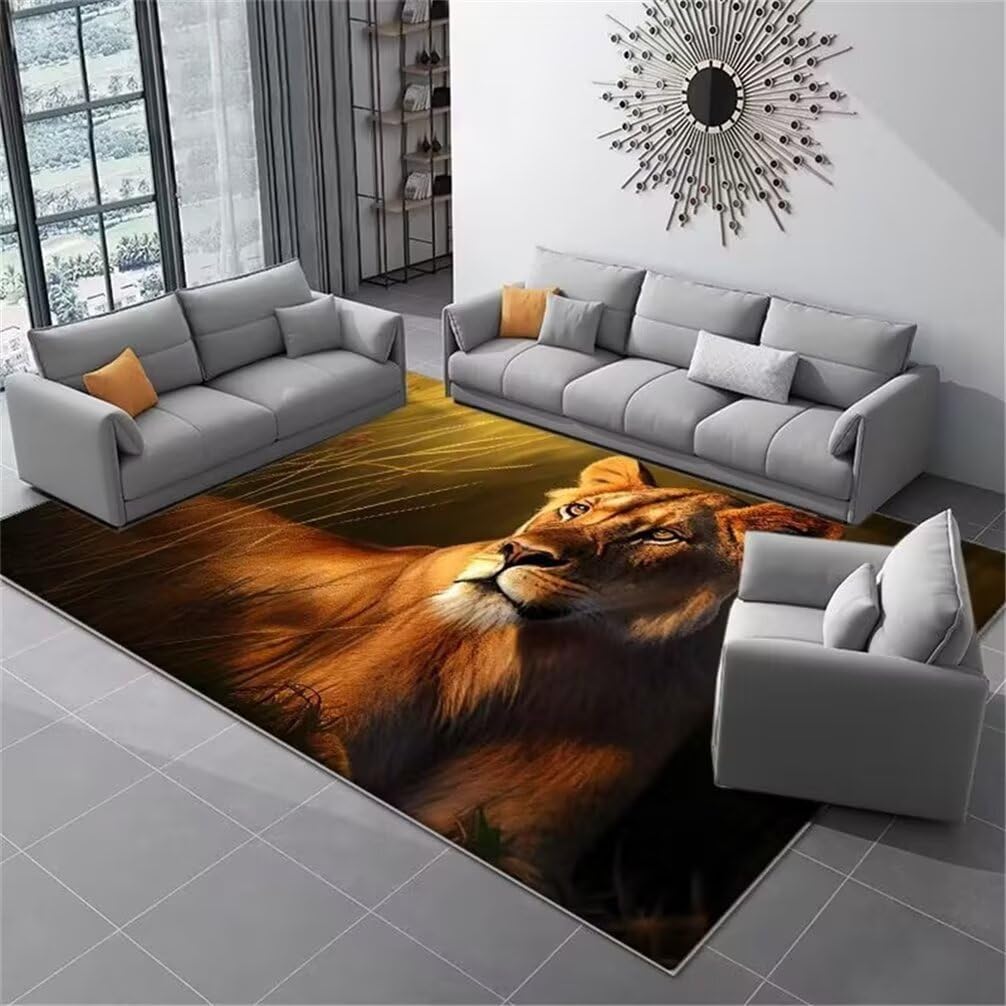 Nettoyage de tapis facilité : tapis long 120x160cm marron 3D