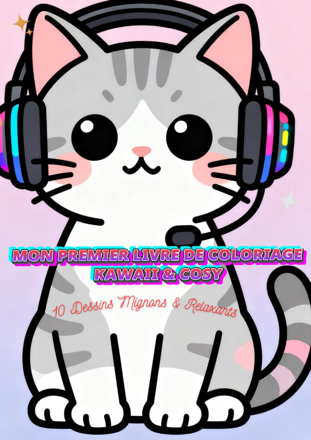 Mon premier livre de coloriage kawaii & cosy: 10 dessins mignons et relaxants