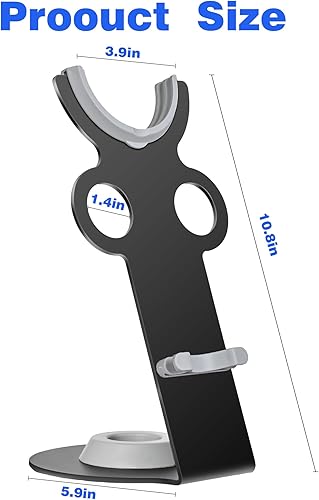 Miniatura 5 de I'SMARTMOON Soporte para secador de pelo Dyson Supersonic, soporte de aleación de aluminio, soporte de enchufe de alimentación, organizador de baño