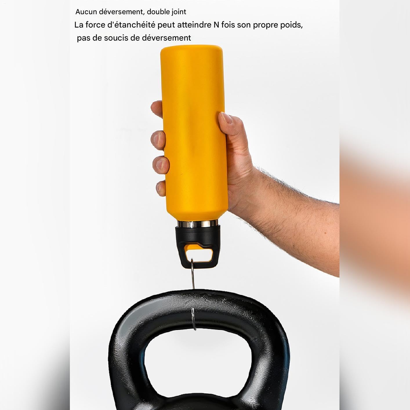 Borraccia in Metallo 600ml Acciaio Inossidabile con Apertura Facile | Borraccia Termica Isolata per Bevande per Sport Viaggio Ciclismo Escursionismo Ufficio Casa Palestra Tè Caffè Latte
