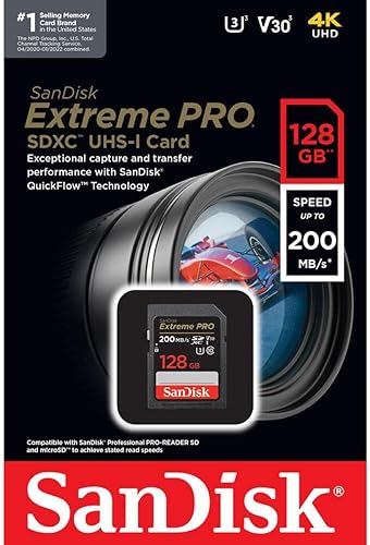Miniatura 4 de SanDisk Tarjeta de memoria Extreme PRO UHS-I U3 SDXC de 128 GB