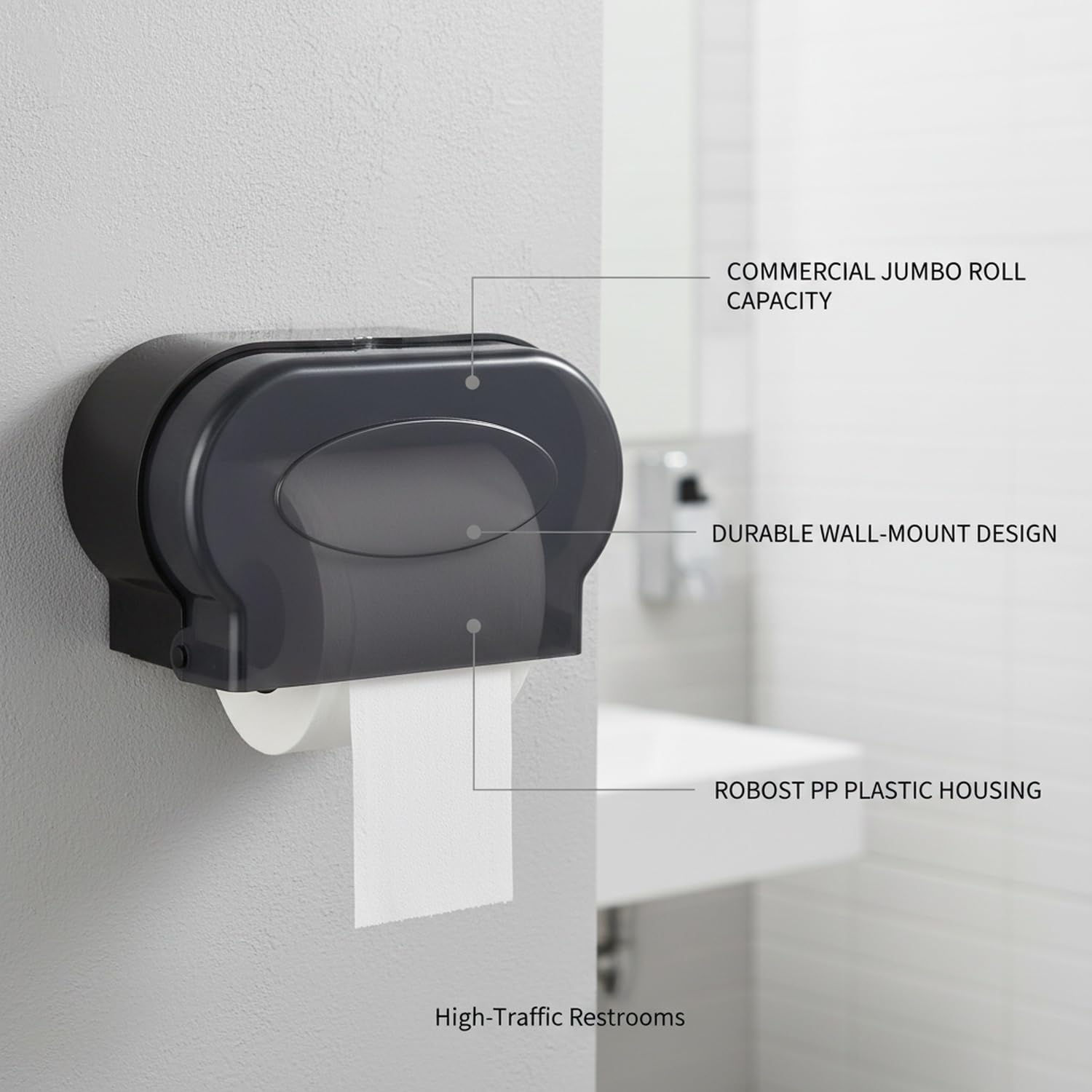 Dispensador de Papel Higiénico Jumbo, 1 PC