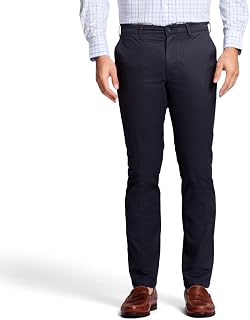 Men's Performance Stretch Straight Fit Flat Front Chino Pant