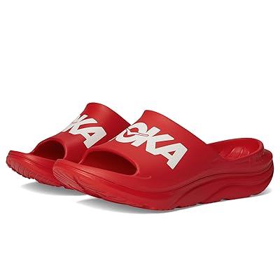 Hoka Ora Athletic Slide Shoes Vermillion/White