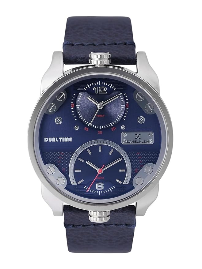 Buy Daniel Klein Leather Analog Blue Dial Mens Watch-Dk11125-2 at Rs. 2659