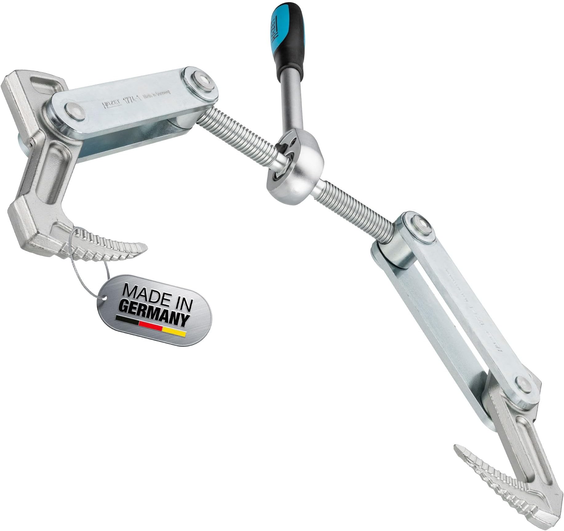 Beam Puller 1774-1 I Clamping Stroke: 4.53 Inches, Total Width: 17.32 Inches, Ratchet Length: 10.83 Inches, Trapezoidal Thread TR 16 X 5 I For Clamping, Pulling and Compressing Timber