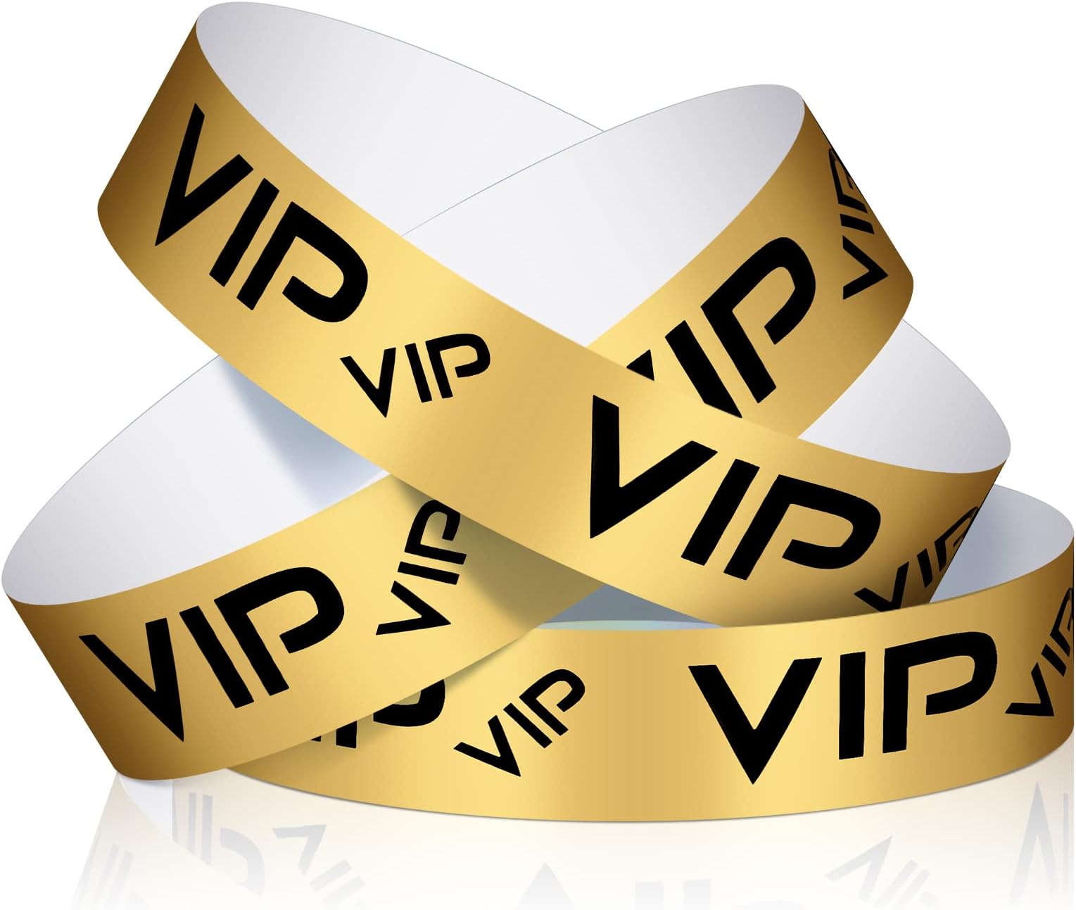 Teling 500 Pack VIP Plastic Wristbands Bracelets Party for Events VIP Custom Wristbands Plastic Bracelets Tear proof Waterproof Wrist Bands Arm Bands for Events Concerts
