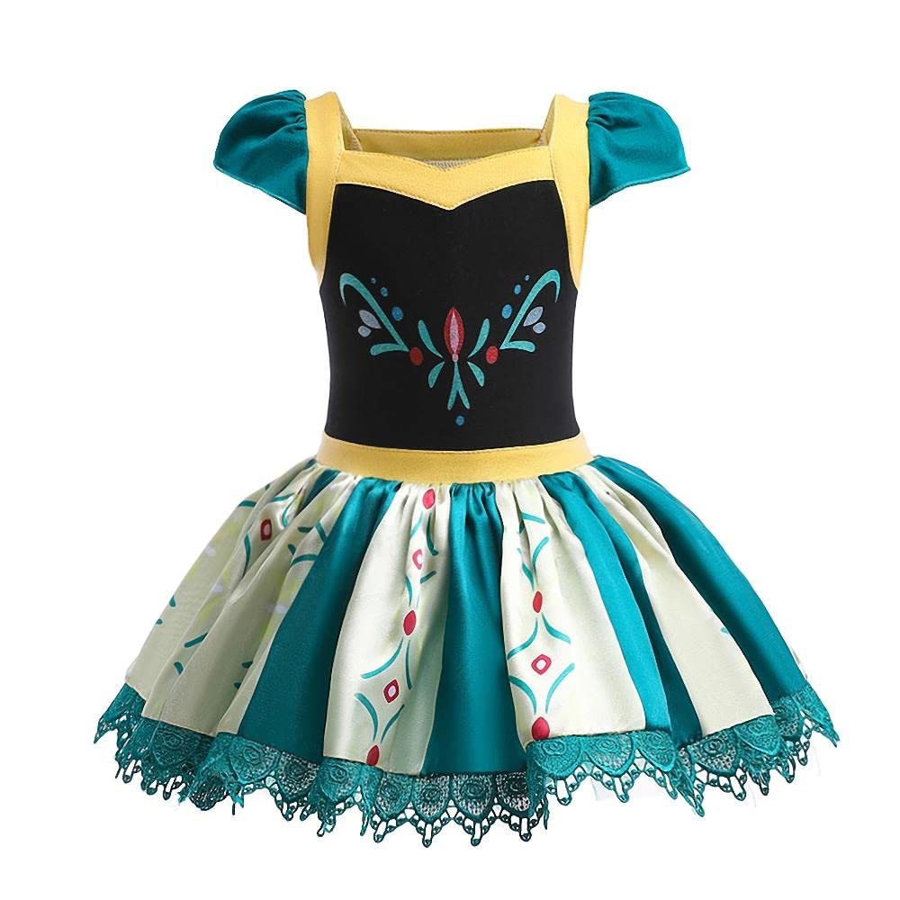 Lito Angels Princess Ballerina Costume Ballet Leotard with Tutu Dress for Kids Girls Fancy Dance Wear Outfit Age 2-3 Years, Green