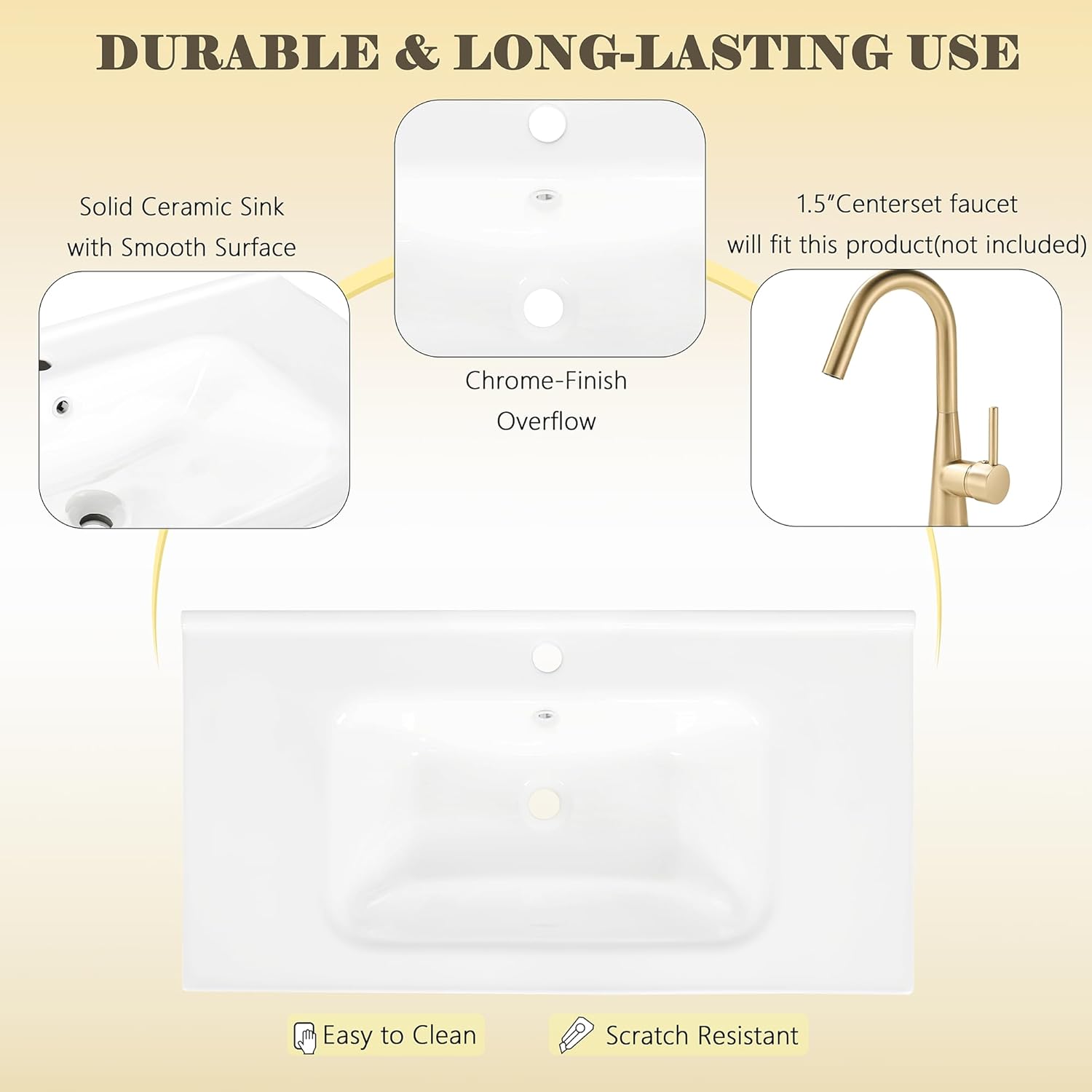 36" Green Bathroom Vanity with Light & Sink Freestanding Single Sink Vanity with 3 Drawers & 1 Glass Door Cabinet Modern Bathroom Storage Vanity with Ceramic Countertop & Metal Handle