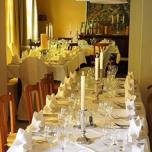 Miniatura 5 de GenSwin Flameless White Taper Candles Flickering with 10-Key Remote, Battery Operated Led Warm 3D Wick Light Window Candles Real Wax Pack of 6,