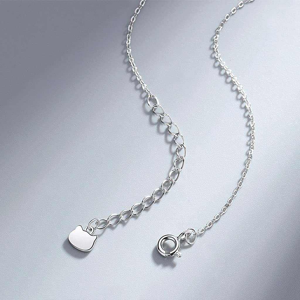 Collar de mujer con colgante de clavícula de ley con piedra de topa, rosa exquisita para (juego de caja de regalo)
