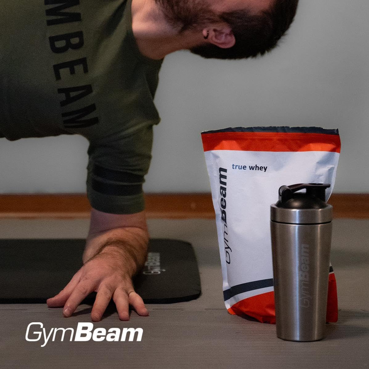 GymBeam Proteine in Polvere True Whey, Concentrato di Proteine del Siero del Latte (WPC), Proteine Whey di Alta Qualità, BCAA, Favoriscono la Crescita Muscolare (Chocolate-Coconut, 2500 g)