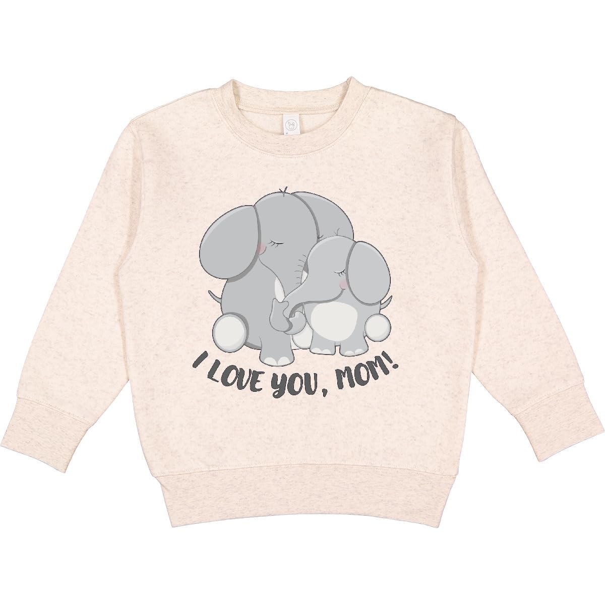 inktastic I Love You, Mom- Cute Elephants Toddler Sweatshirt 2T Natural Heather 4393e