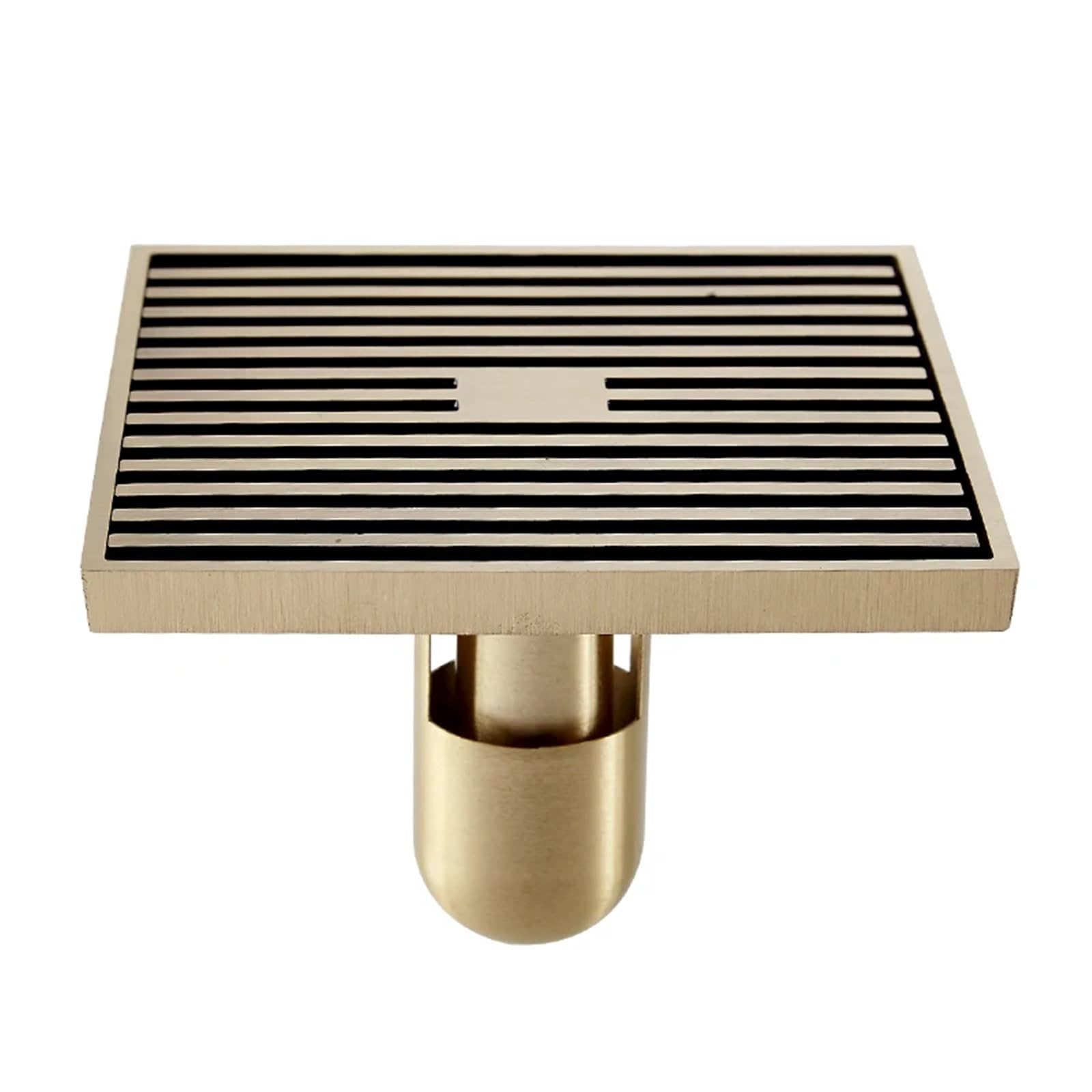 Drainage grates Shower Drains 12 * 12cm Square Bath Strainer Hair Antique Brass Art Carved Bathroom Floor Drain Waste Grate(Antique 811529-T)