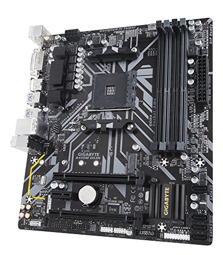 Image of GIGABYTE B450M DS3H Ultra Durable Motherboard with Realtek GbE LAN with cFosSpeed, PCIe Gen3 x4 M.2, 7-Colors RGB LED Strips Support