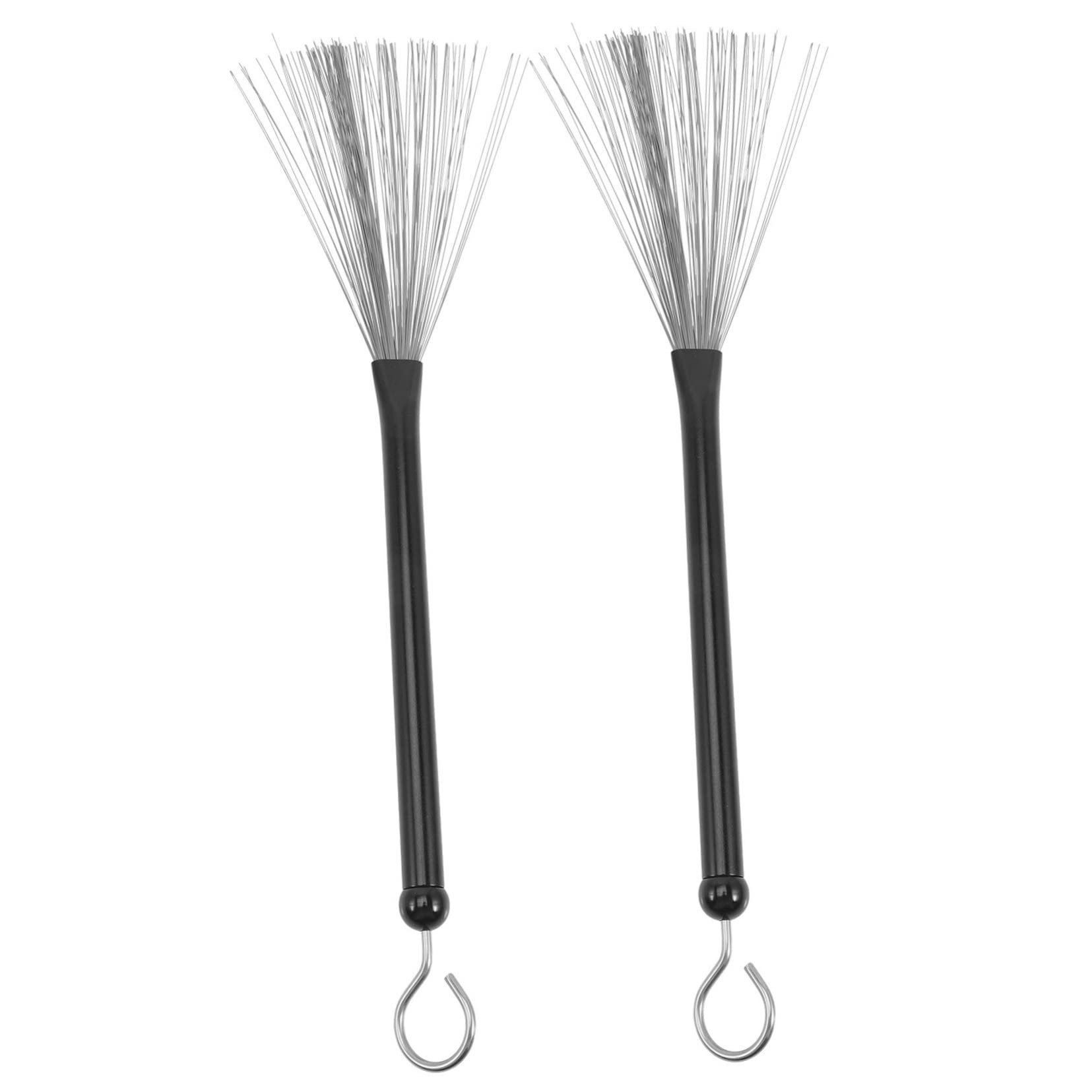 Totority Professional Drum Set Accessory: Metal Drum Brush Wire Bristles Comfort Grip for Drums