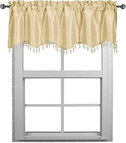 Vista 65 de Royal Hotel Bedding Soho - Cenefa con festón morado, patrón sólido, 35 x 30 pulgadas