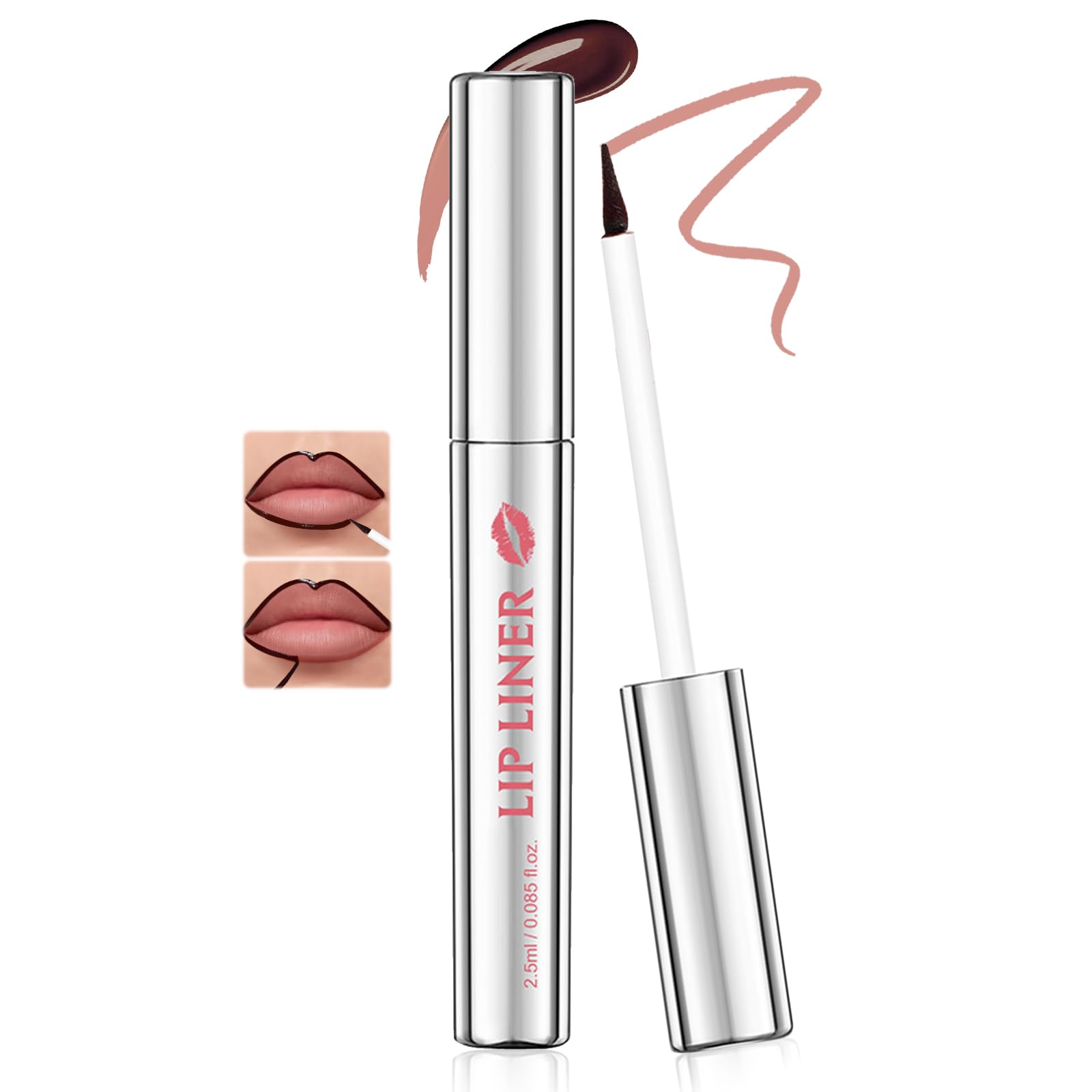 Prreal Peel Off Lip Stain, Waterproof Tattoo Peel Off Lip Liner, Non-sticky Lips Liner Stain Long-lasting