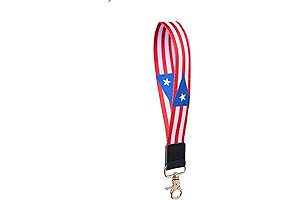 Puerto Rico Puerto Rican Key Flag Wristlet Lanyard