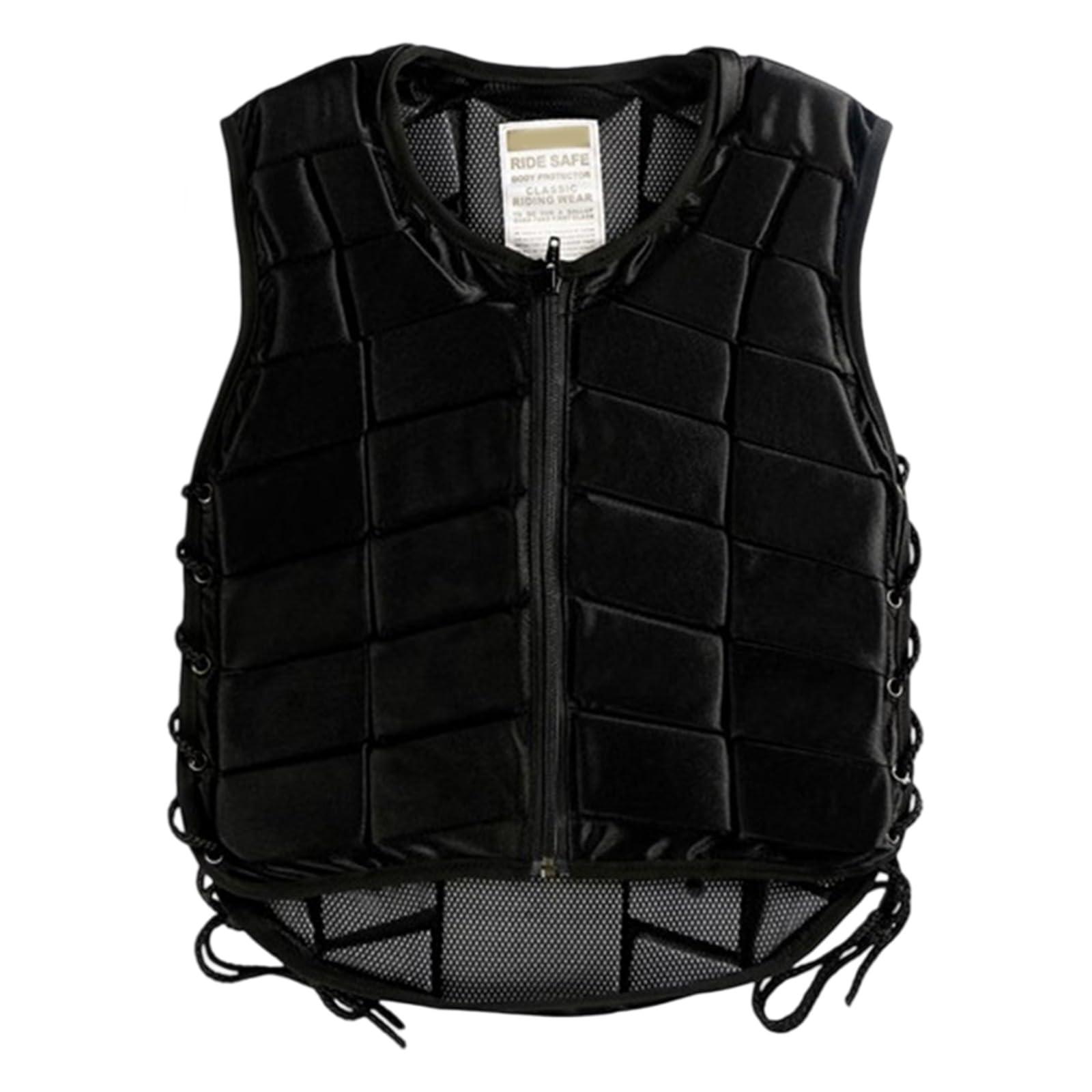 QIAOLIDA Breathable Equestrians Vest Protective Shock Absorption Armors with Zipper For Horse Riding Protectio