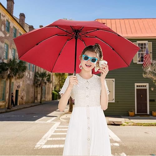 Miniatura 2 de LANBRELLA Compact Reverse Folding Umbrella Auto Windproof Travel Umbrella