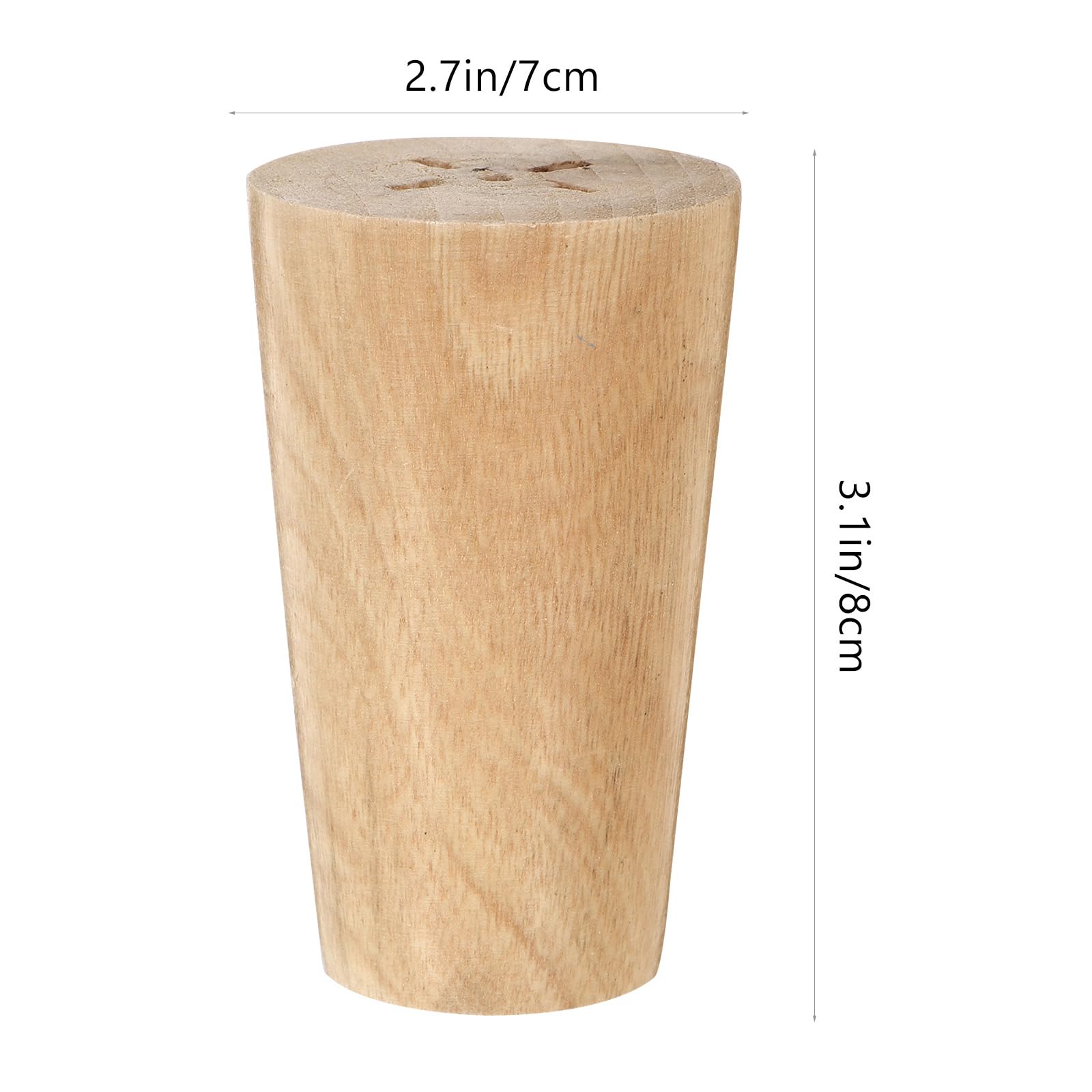 Hemobllo 4pcs Sofa Legs Buns Kitchen Cabinets Replacement Furniture Legs Cabinet Bun Legs Armchair Replacement Legs Foot Furniture Feet Solid White Wooden Feet - Image 4