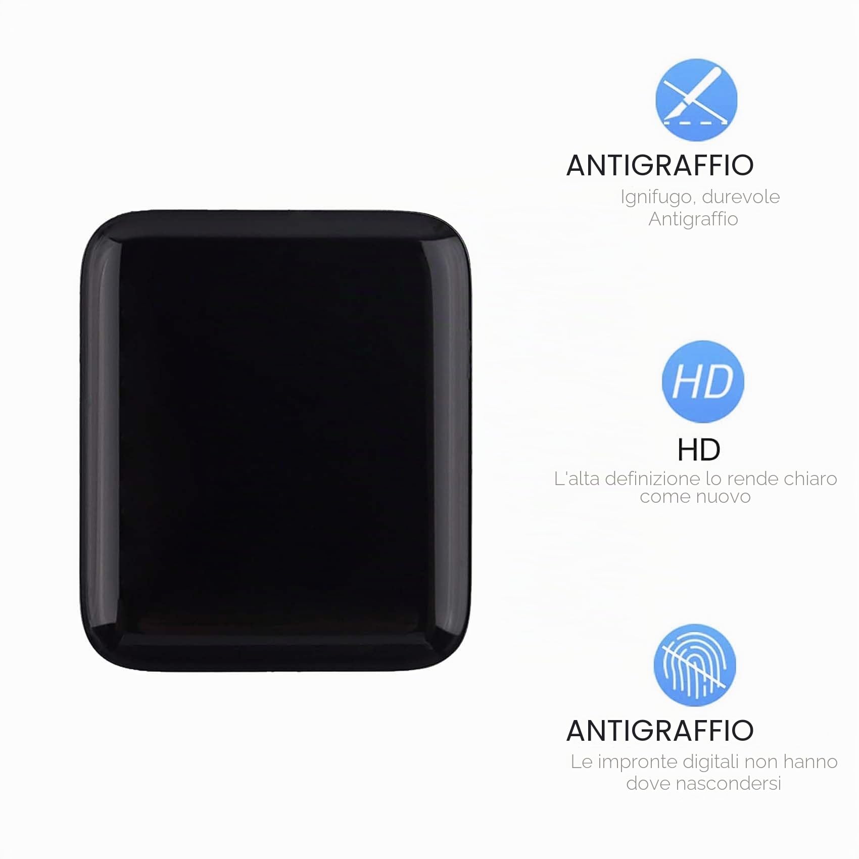 ARSSLY Kit di ricambio per Apple Watch Serie 3 GPS 3a, display LCD per orologio Serie 3 38 mm Generationch Touch Screen Digitizer Assembly con protezione dello schermo (GPS 38 mm)