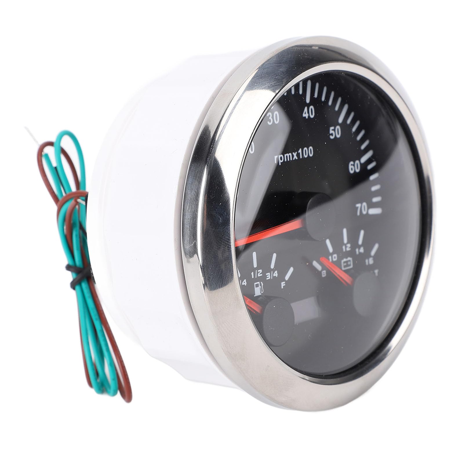 Jiawu 3 w 1 prędkość Automatyczny nóż z 7 -klaworowym światłem w Tle, łatwa Miernik Prędkości Voltmeter dla Pojazdów Przy Drodze Instalacyjnej (czarny malowany srebrny)