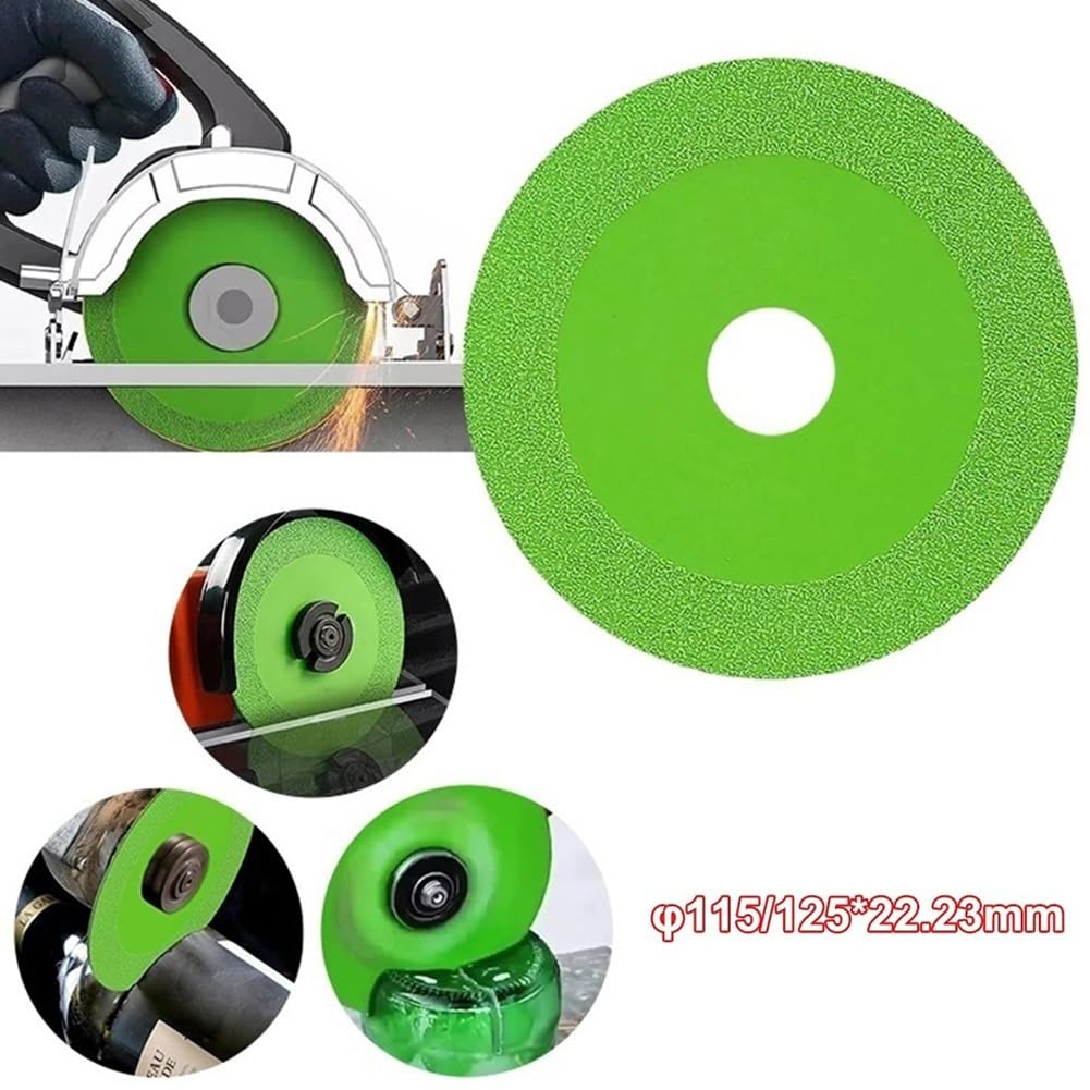 115/125mm Glass Cutting Disc Diamond Marble Ceramic Tile Jade Grinding Blade for Jade Crystal Grinding Wheel Glass Cutting Sheet(115mm)