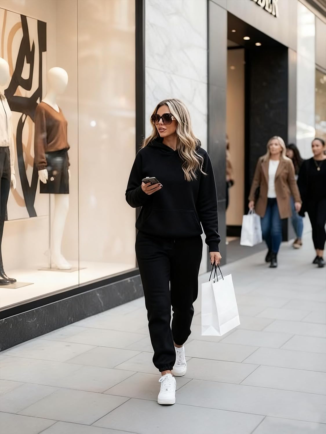 KANSOON Sweatsuits for Women Set 2 Piece Outfits Long Sleeve Hoodie Oversized Sweatshirt Jogger Pants Casual Tracksuit Sets - Image 3