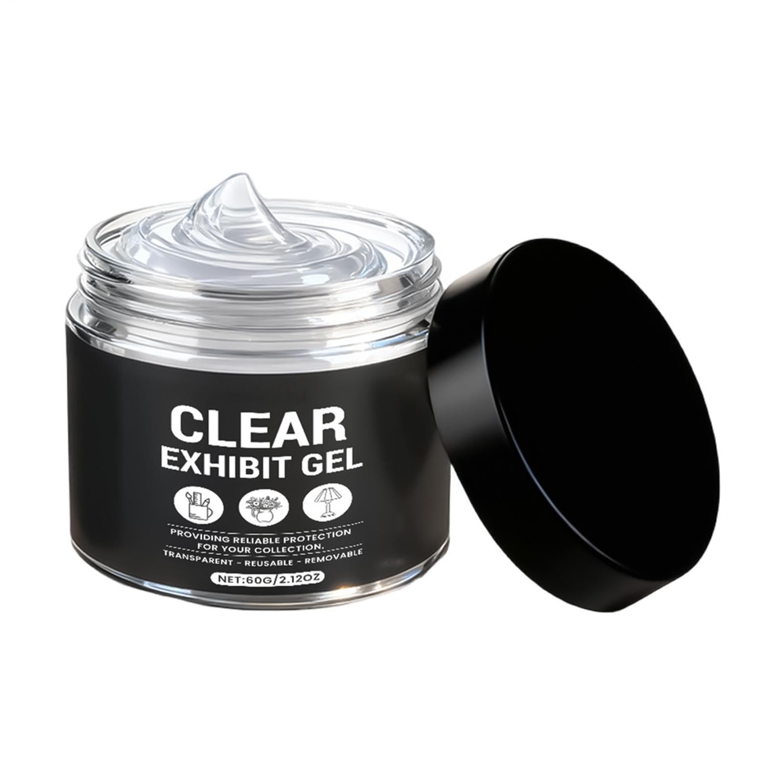 Museum Gel, Reutilizable Adhesive Wax, 50 g Removable Collection Gel with, Secure Display Cream with Modern Design, Gallery Equipment for Posters Craft Figures Glass Table