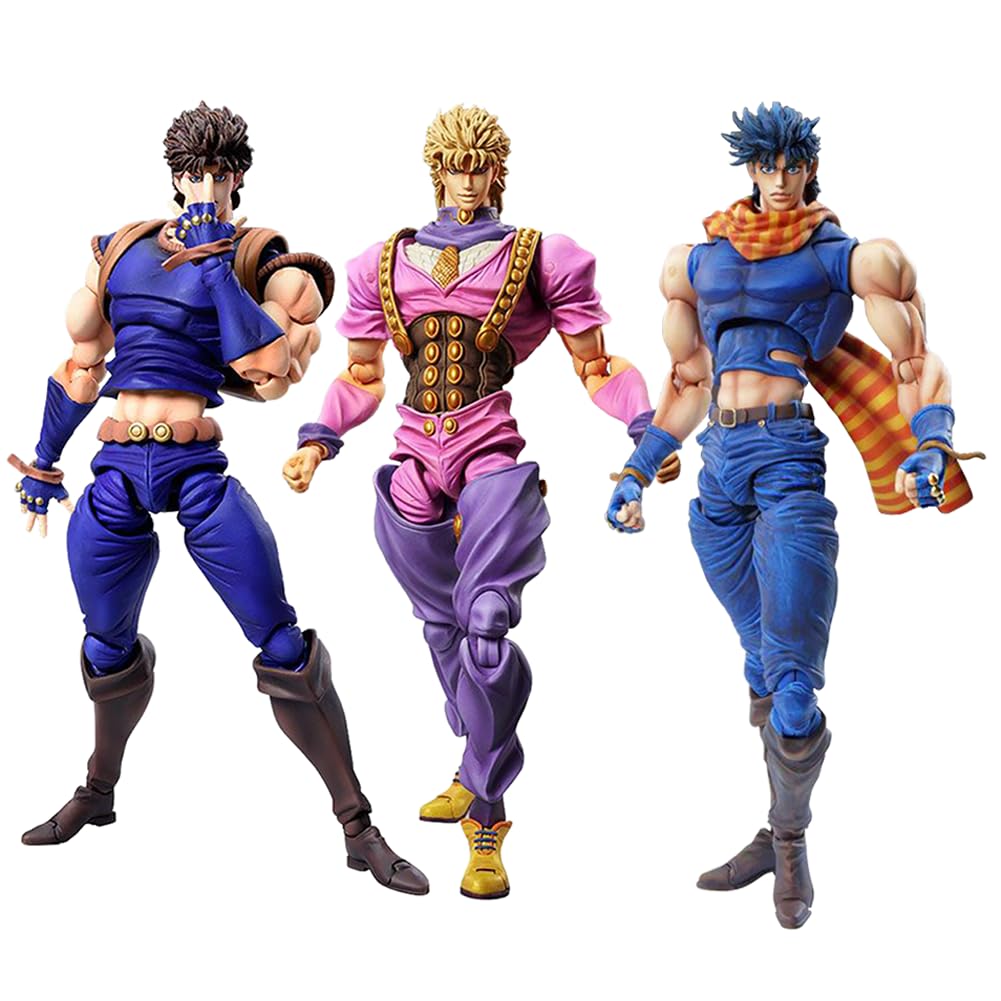 Zhongkaihua Anime Figures 3pcs Dio Brando, Joseph/Jonathan Joestar Figure PVC 17CM Model Statue Anime Action Figure Movable Desktop Decorations Collectibles Gifts