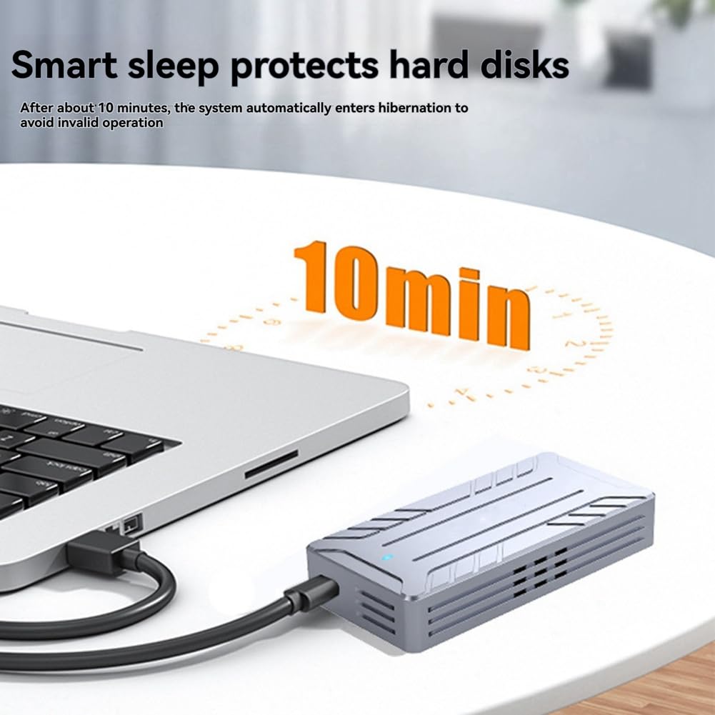 Obudowa dysku SSD 40 Gb/s NVMe M.2 na USB z wbudowanym wentylatorem chłodzącym aluminiowa obudowa obsługuje rozmiary 2242/2260/2280