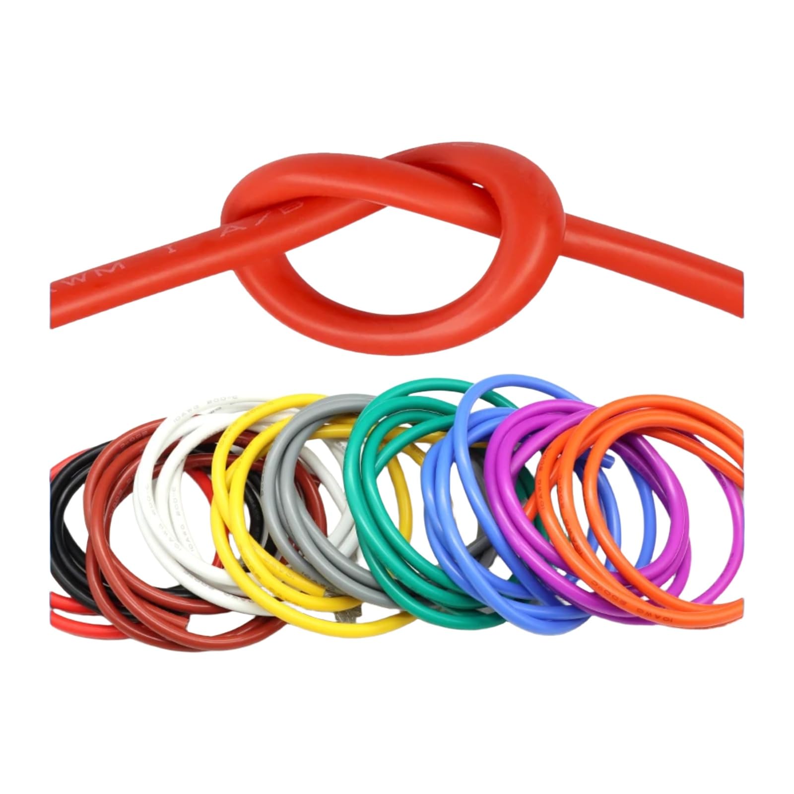 Cable de silicona flexible 30 28 26 24 22 20 18 16AWG (marrón; 5 metros; 16 AWG)