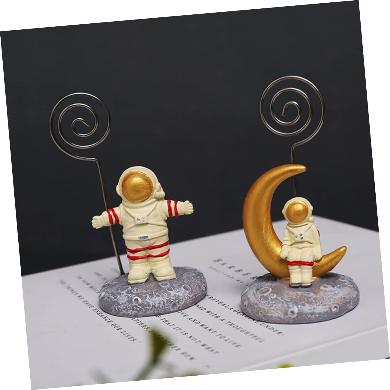 Adorable Astronaut Photo Clip Holder Memo Clip Binder Organizer for Home