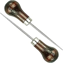 2 Pack Handwork Sewing Awl, Gourd-Shaped Tailors Awl, Professional Awl Tool, for Sewing Crafting Leather Perforating Needle Removal or DIY Manual Needle Punching