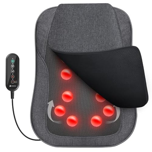 CooCoCo 14"×19" Shiatsu Back Massager with Heat, Birthday Gifts for