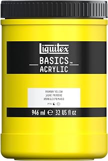 Liquitex BASICS Acrylic Paint, 946ml (32-oz) Jar, Primary Yellow