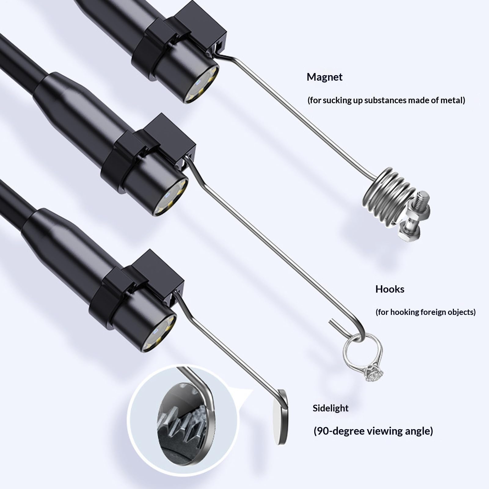 Telecamera Endoscopica con Luce Schermo da 10.9 cm 8 LED
