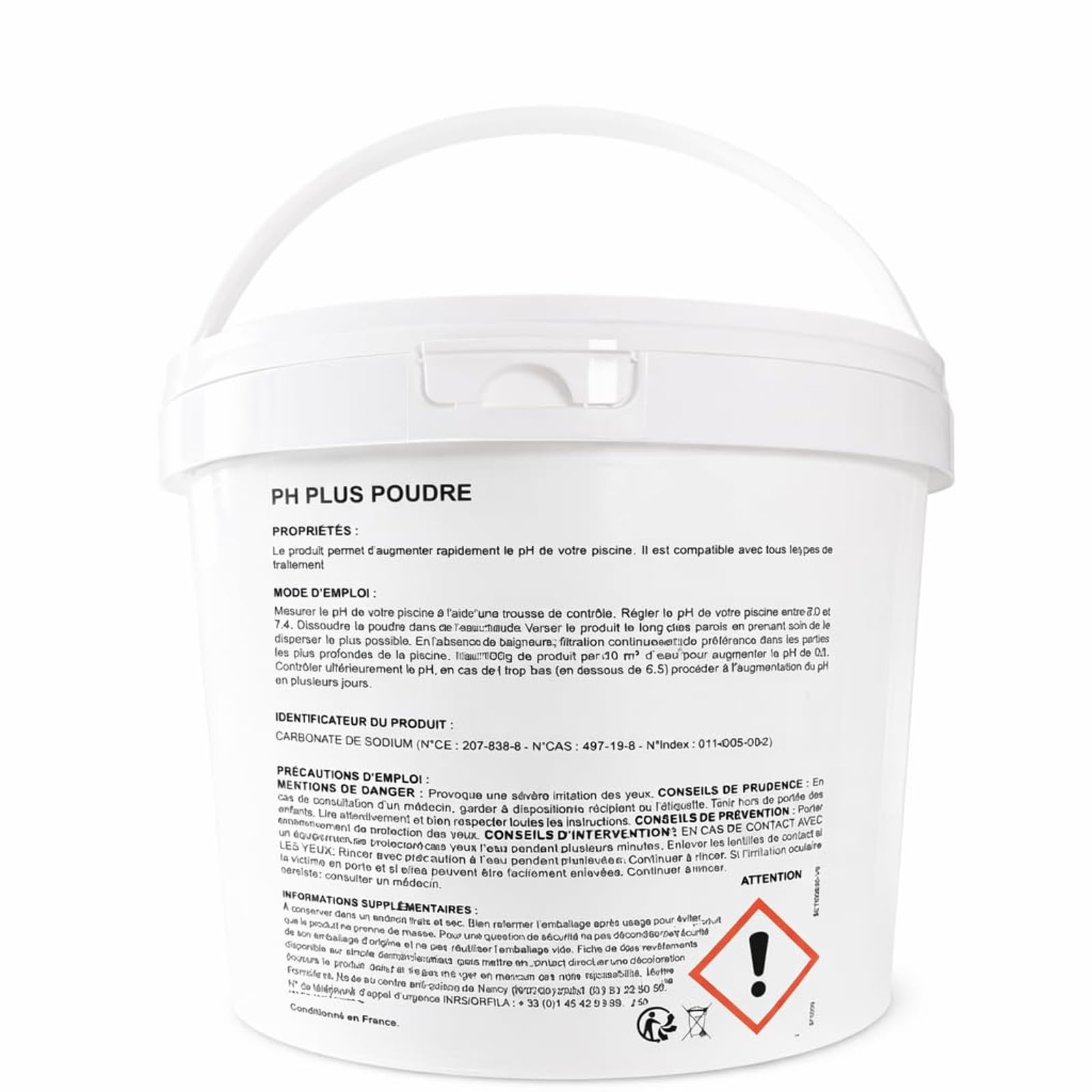 Poudre pH Moins (Baisse Le PH) - 5kg - Réducteur pH pour Piscine et Spa - Améliore la Qualité de l'eau - Correcteur de pH - Bénéfique pour la Santé