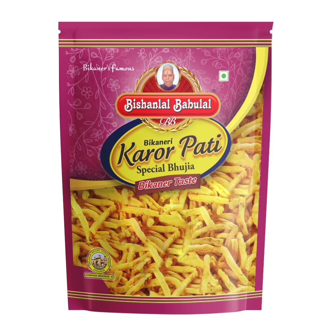Bishanlal Babulal | Karorpati Special Bikaneri Mota Bhujia | Ready to Eat Savoury Namkeen| Crispy Light Sev Snack| No Preservative | (Karor pati Bhujia 400gm) (B0BM833G67) Amazon Price History, Amazon Price Tracker