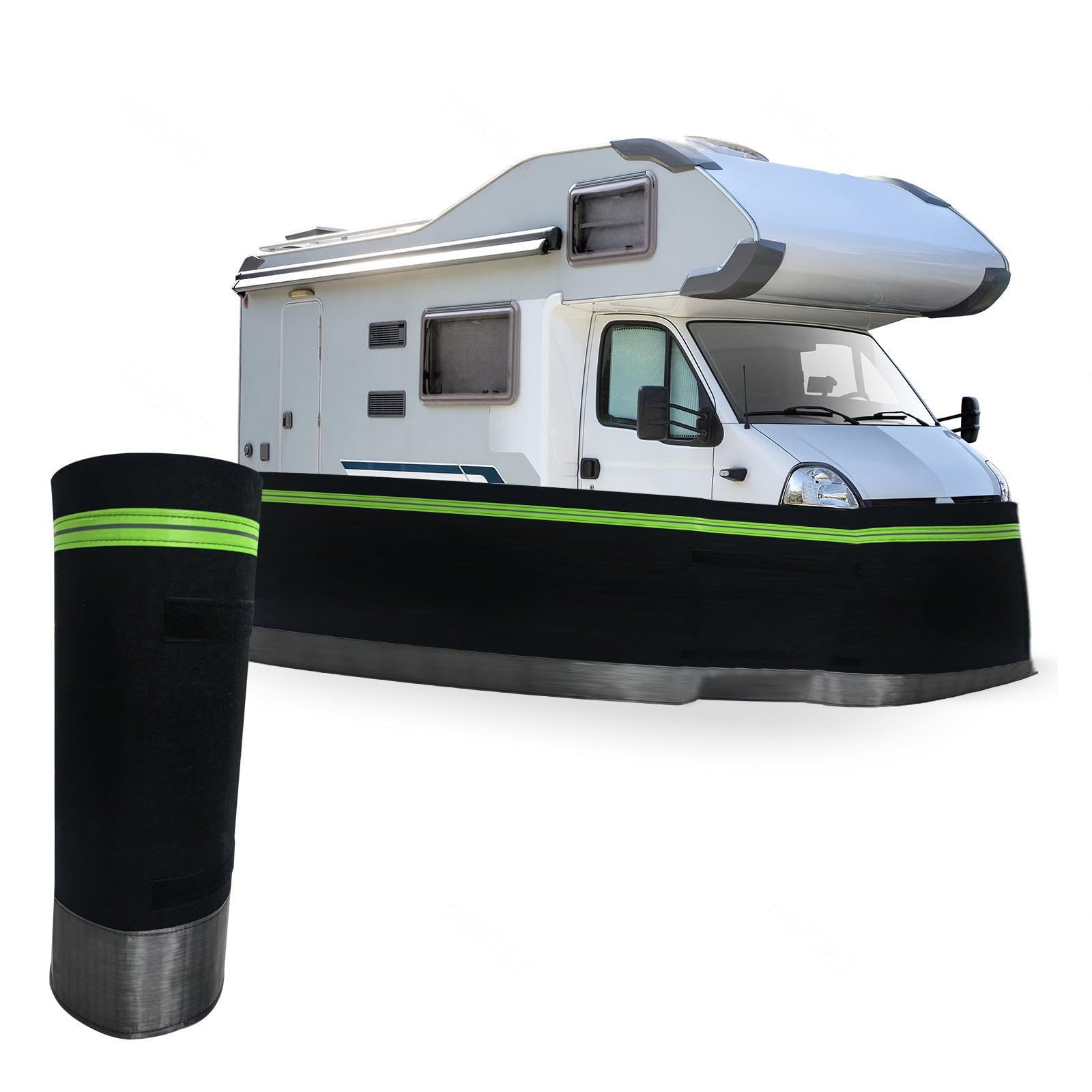 Fácil montaje, falda de autocaravana de 95 cm de alto para invierno, resistente al viento y a la nieve