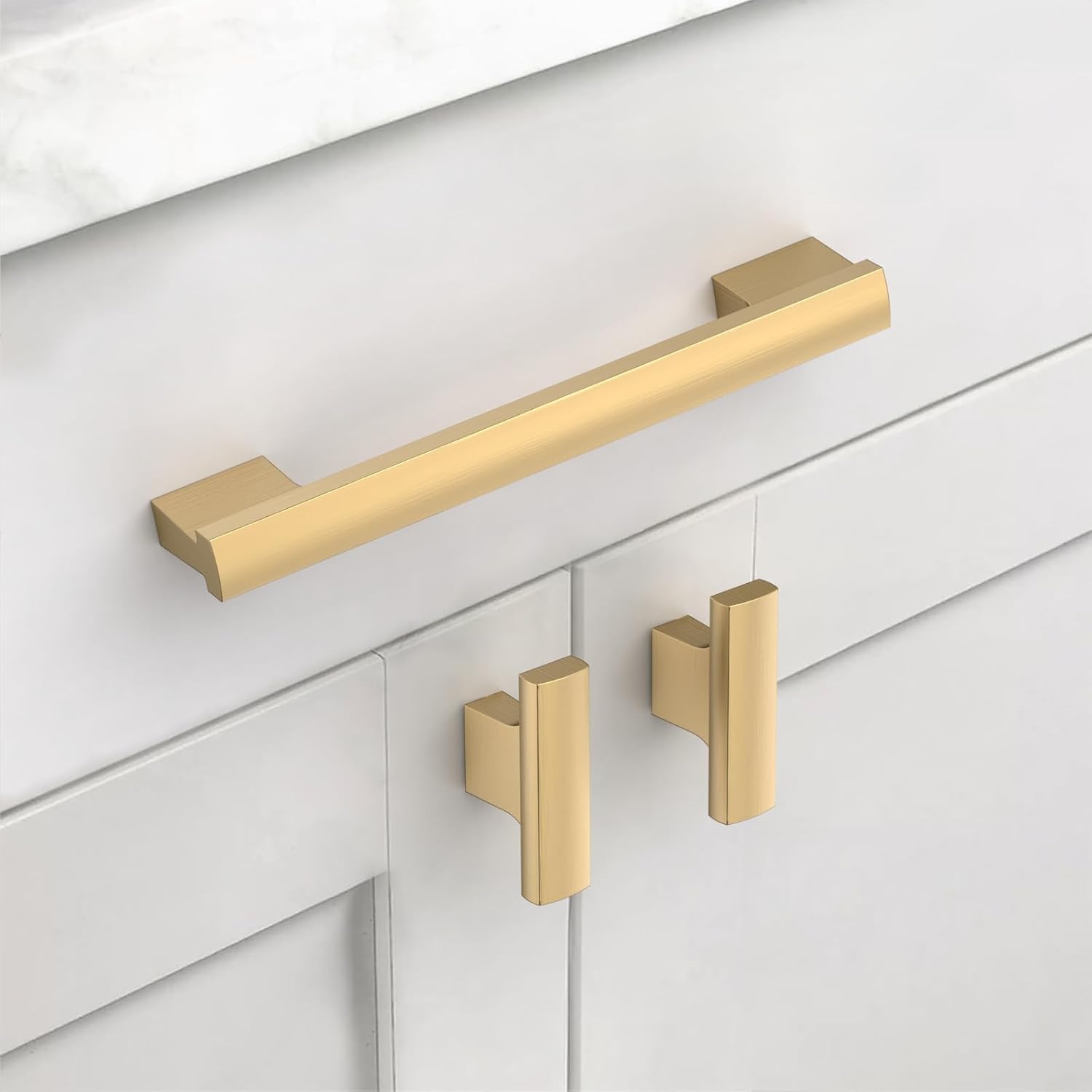 12 Pack 5"(128mm) Champagne Bronze Cabinet Pulls Kitchen Cabinet Handles Bronze Drawer Pulls Cupboard Hardware for Cabinets CK0015